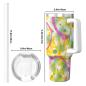 Preview: Tumbler mit Hundemotiv Tyson - Edelstahl, Becher, 1L, mit Strohhalm, bunt, Motive in Digitaler Popart, Mischling, AmStaff, Staffordshire, SOKA, Listenhund, XXL Bully